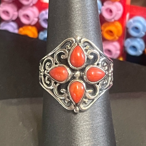 Jewelry - Carolyn Pollack Relios Coral Sterling Ring